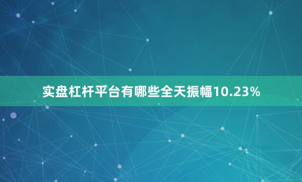 实盘杠杆平台有哪些全天振幅10.23%